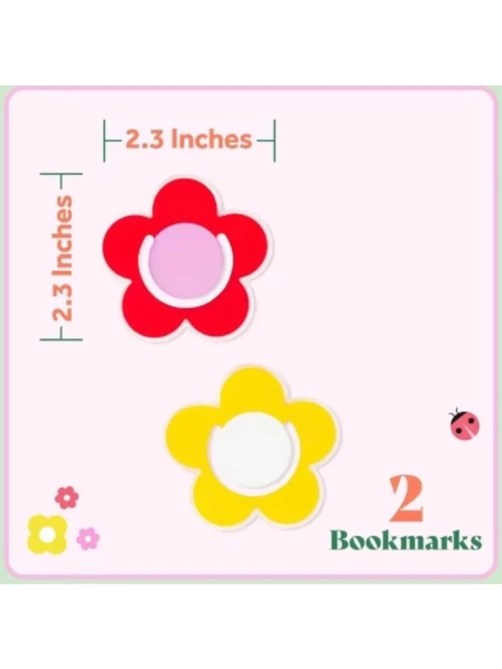 Post-it 2 Pack Hoppy Notes Pink and Yellow Flower Bookmarks Spring Easter